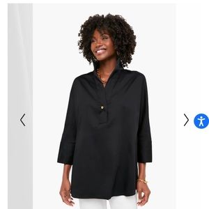 Tuckernut black Willow blouse NWT